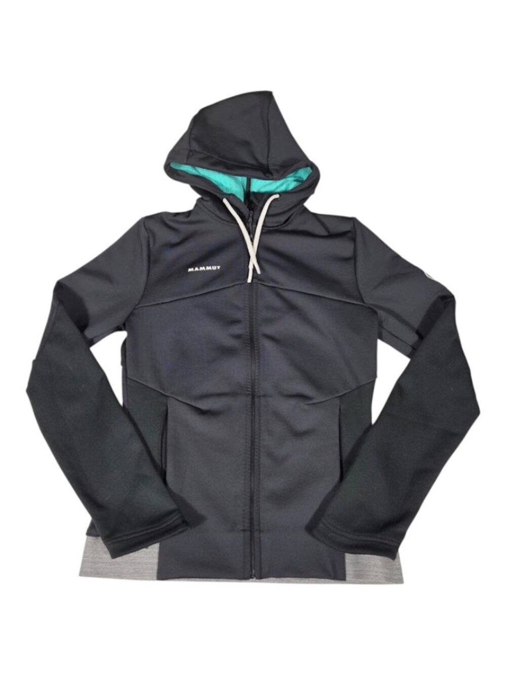 Mammut Hooded Fleece Jacket Full Zip Black Women's Size XS Swiss Design Portugal